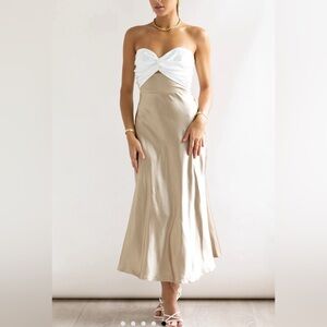 Hush & Co Strapless Midi Dress